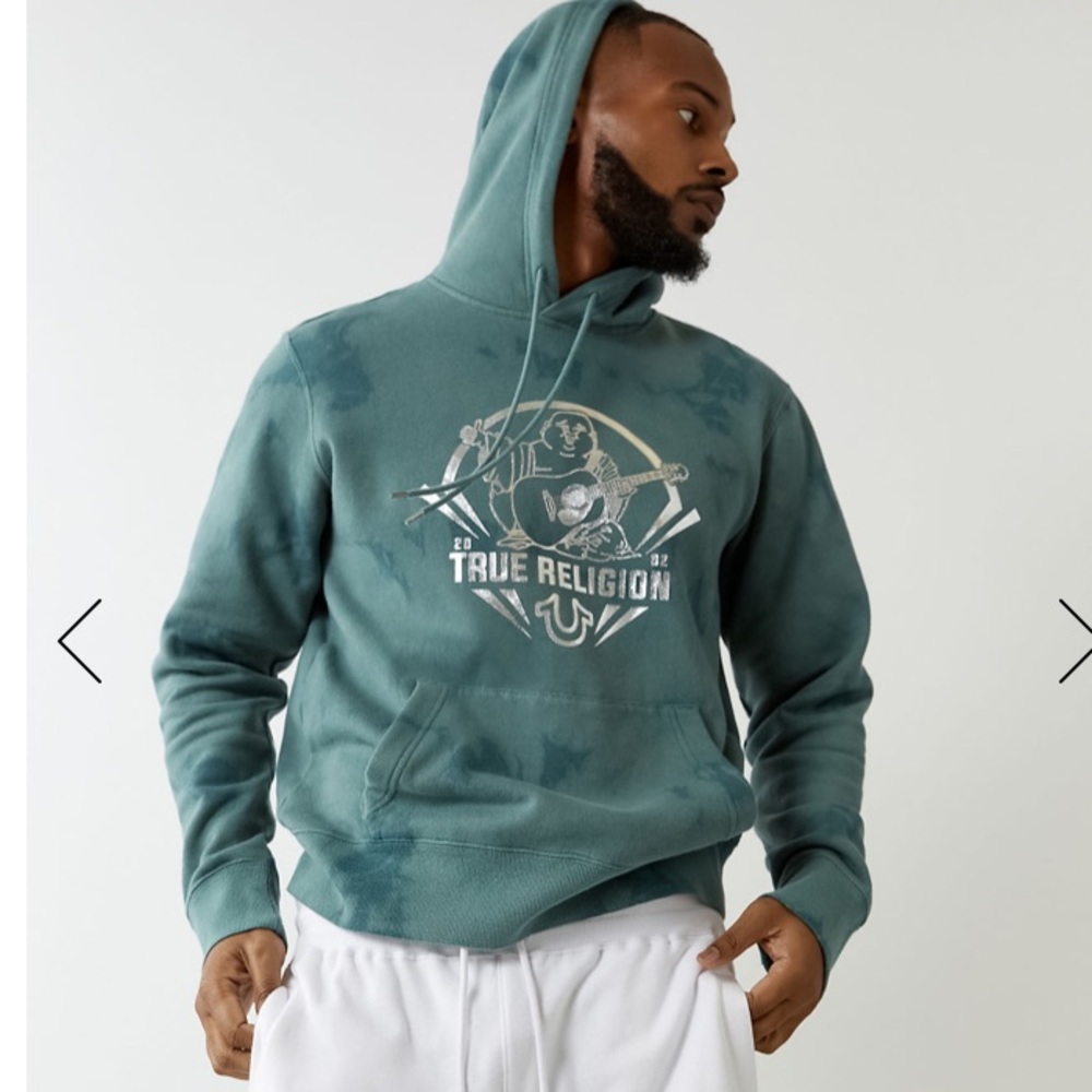 NWT True Religion tie dye logo hoodie